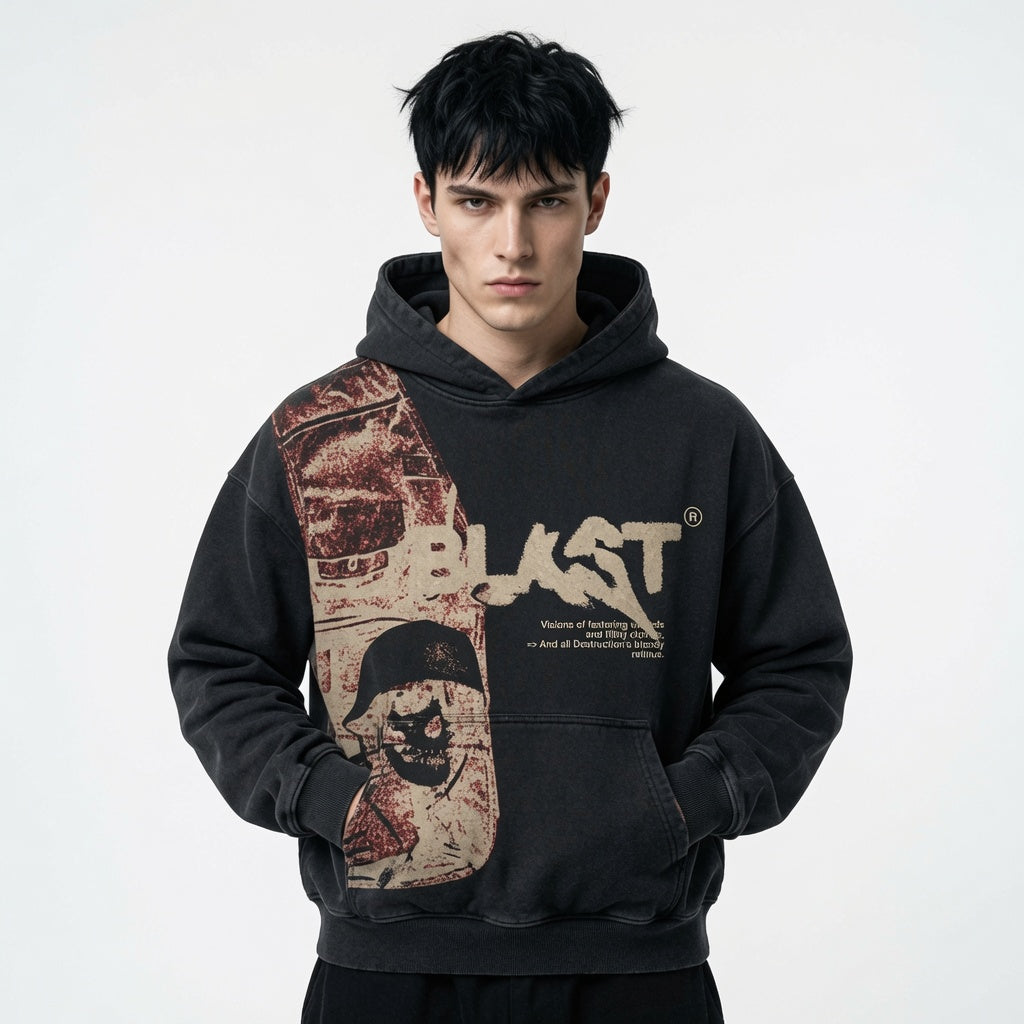 Retro Y2K Hoodie Coats Streetwear Gothic Casual Alphabet