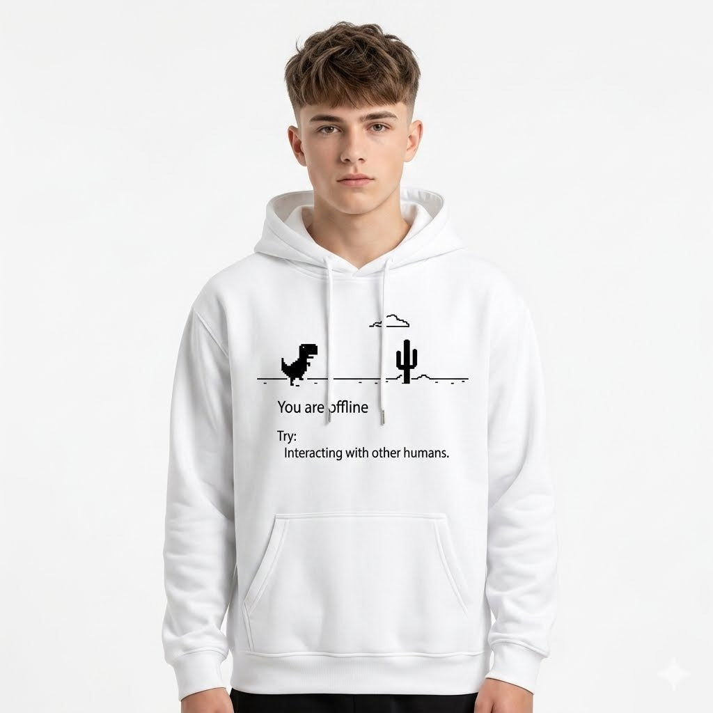 Hooded dinosaur print hoodie