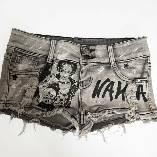 American Hot Girl Retro Low Waist Denim Shorts Women