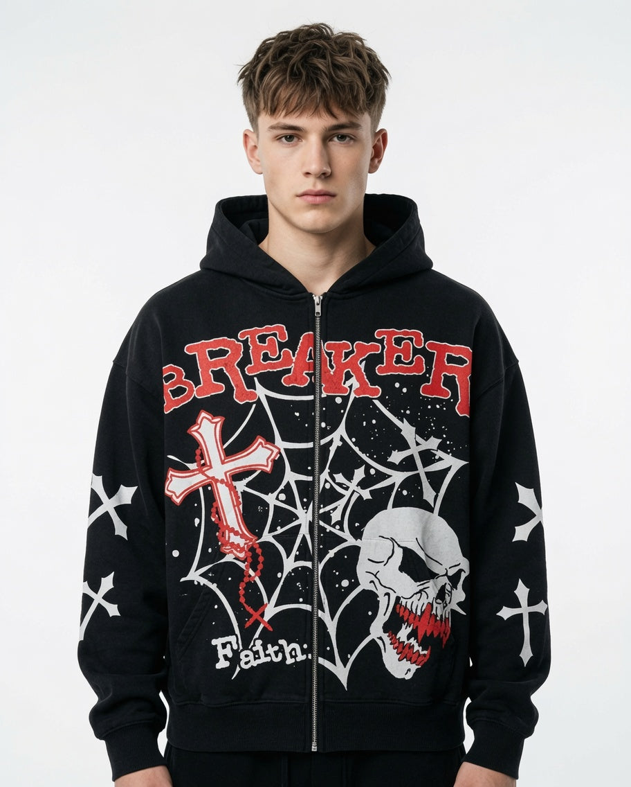 New Skull Design Hoodie Long-sleeved Hoodie