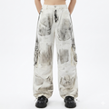 American High Street Distressed Color Cargo Jeans