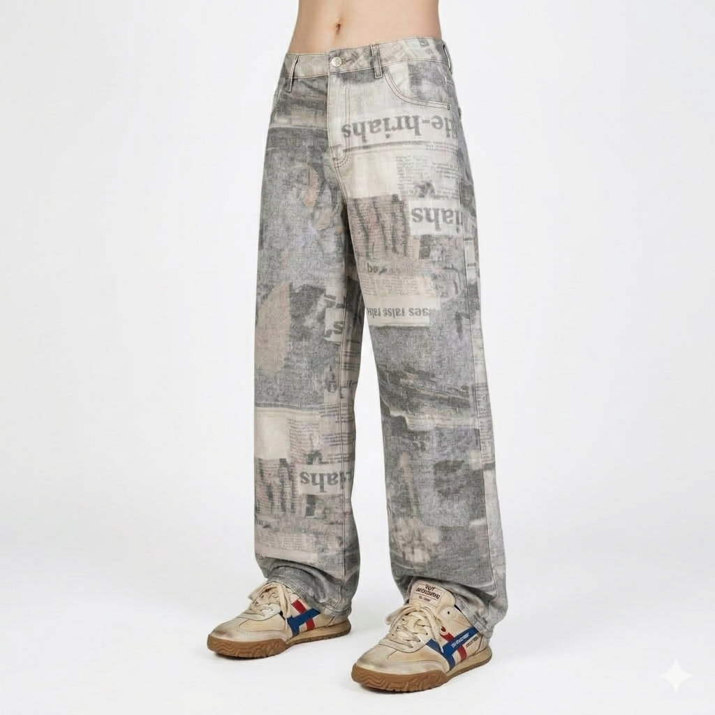 Men's Streetwear Trendy Brand Wide-Leg Couple Trousers