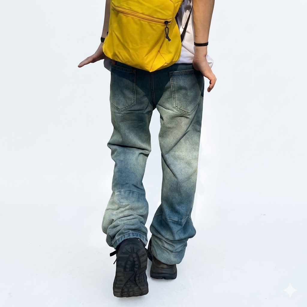 Butterfly Embroidered Torn Jeans For Men