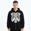 High Street Skeleton Hoodie Skeleton Hoodie Spring And Autumn Fleece